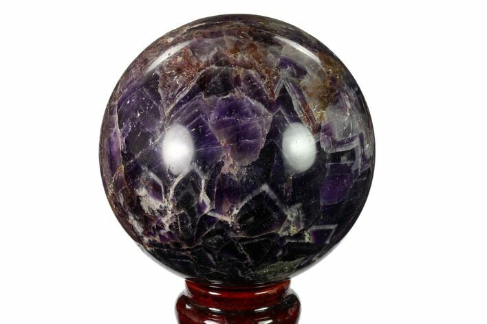 Polished Chevron Amethyst Sphere - Morocco #157619
